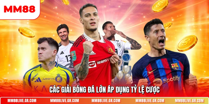 Các giải bóng đá lớn áp dụng tỷ lệ cược